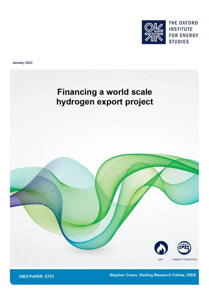 Financing a World Scale Green Hydrogen Export