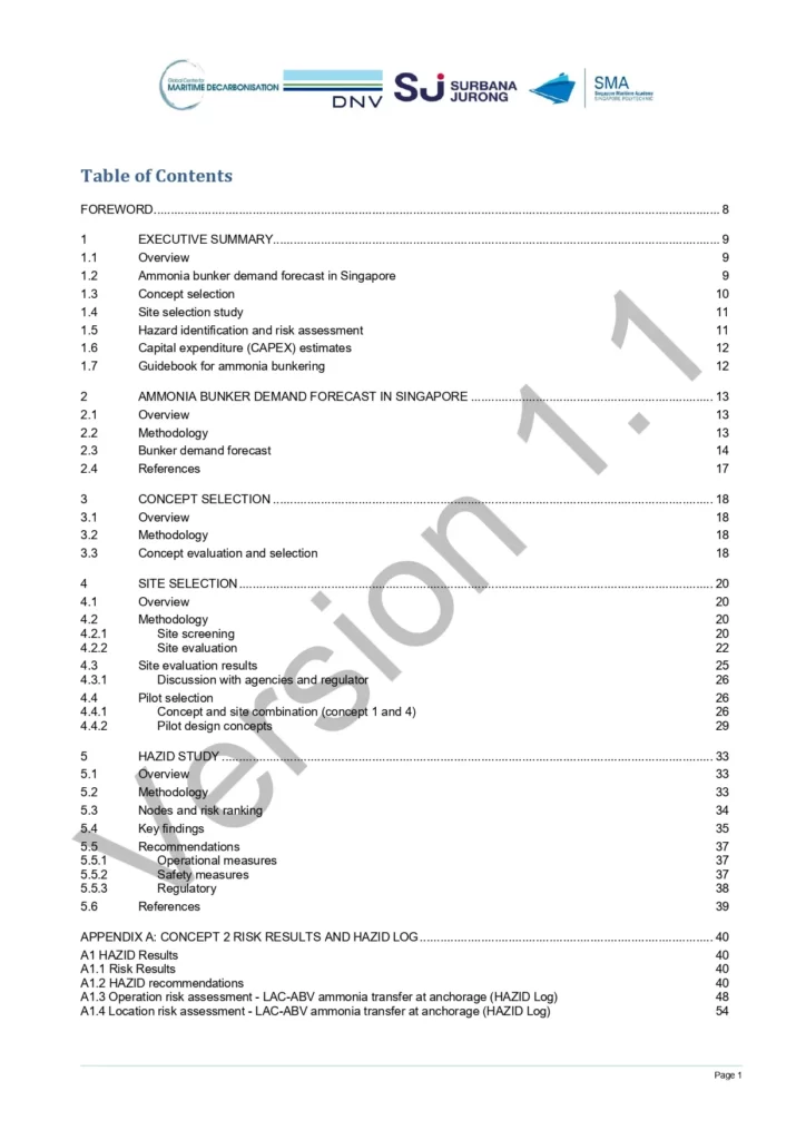 Ammonia Bunkering Safety Study May 2023