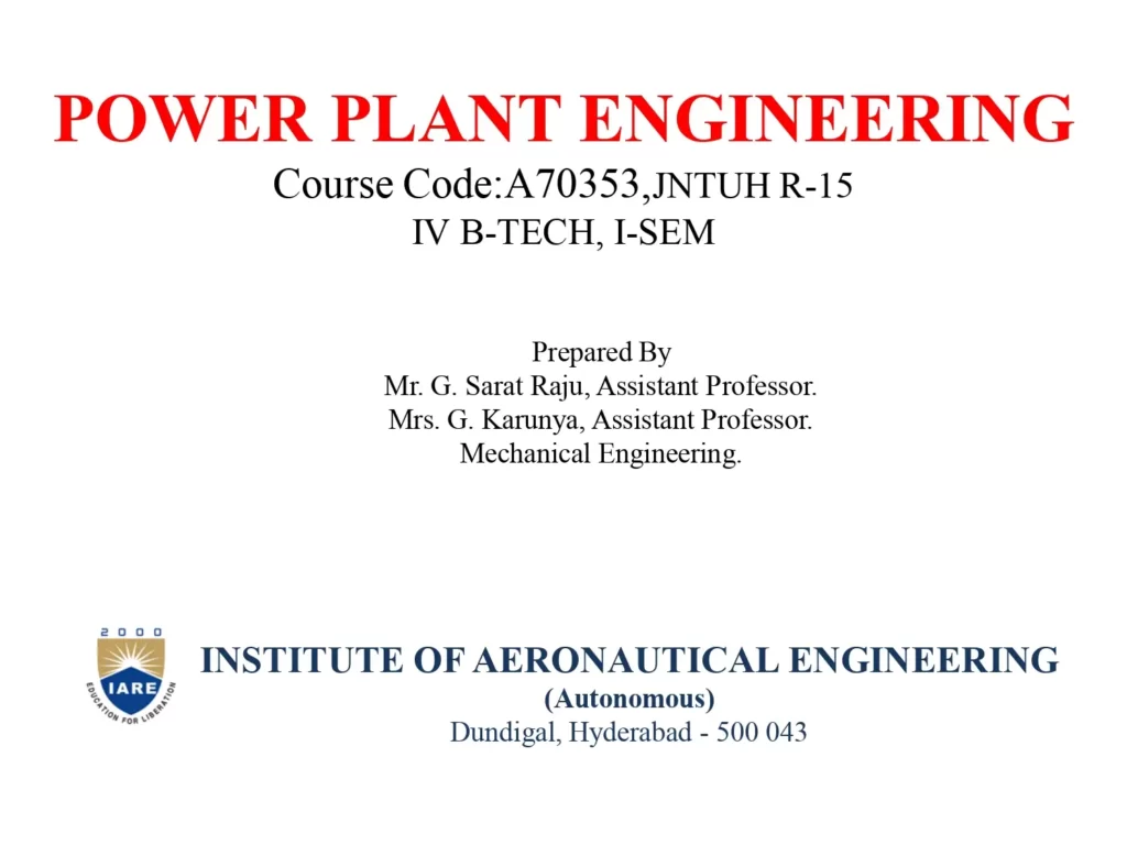 Power Plant Engineering