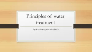 Principles of Water Treatment