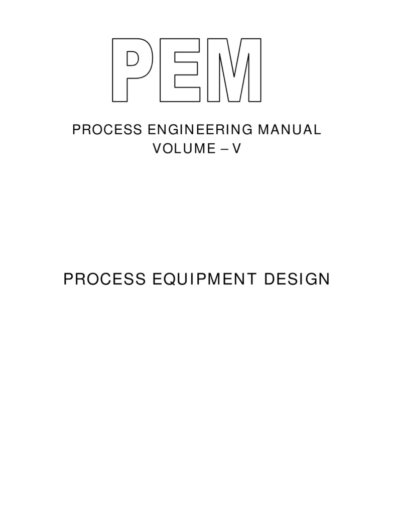 Process Engineering Manual Volume-v