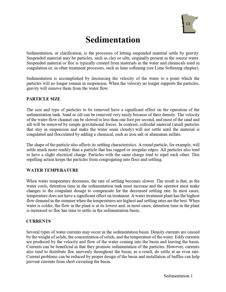Sedimentation