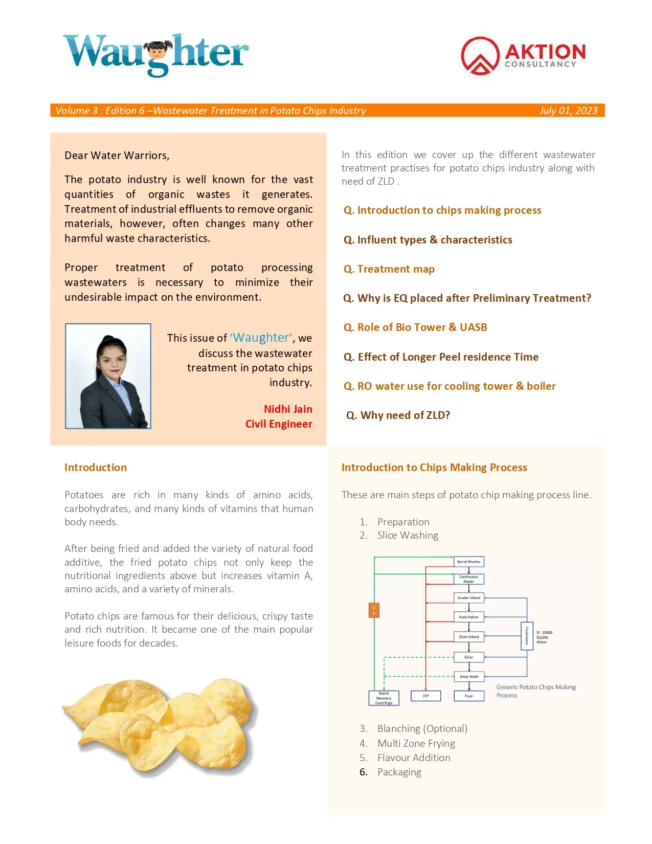 Wastewater Treatment in Potato Chips Industry