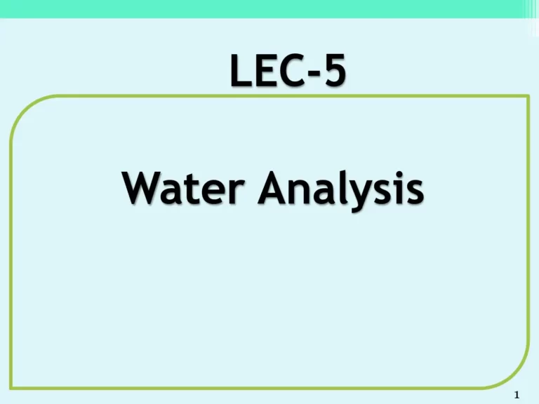 Water Analysis