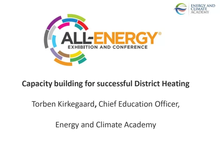 Capacity Building for Successful District Heating