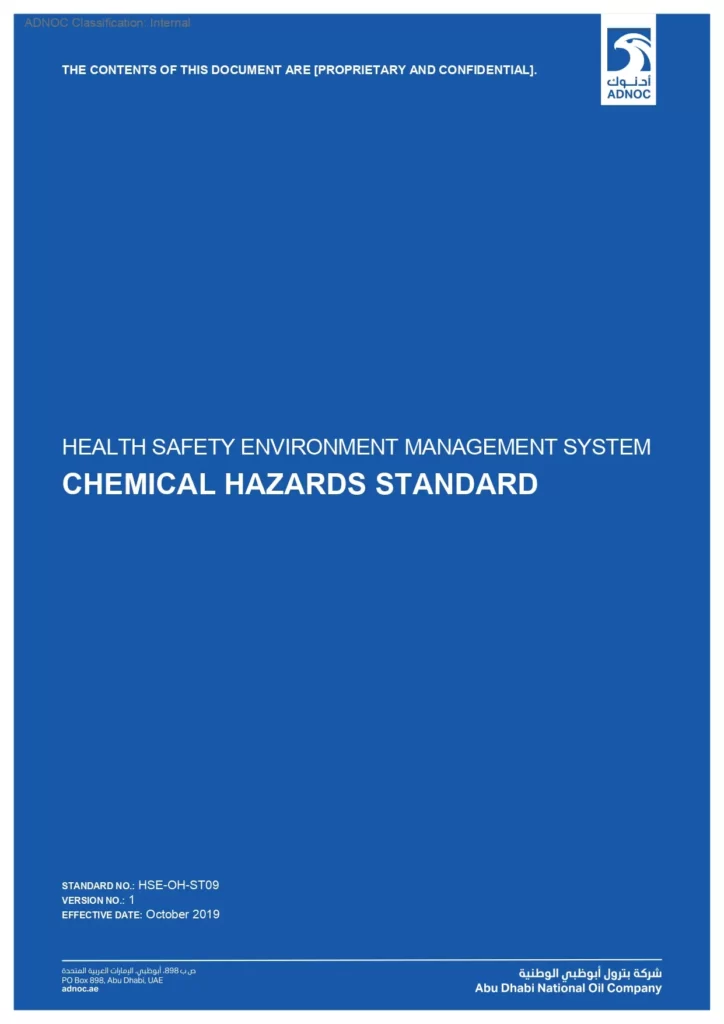Chemical Hazards Standard