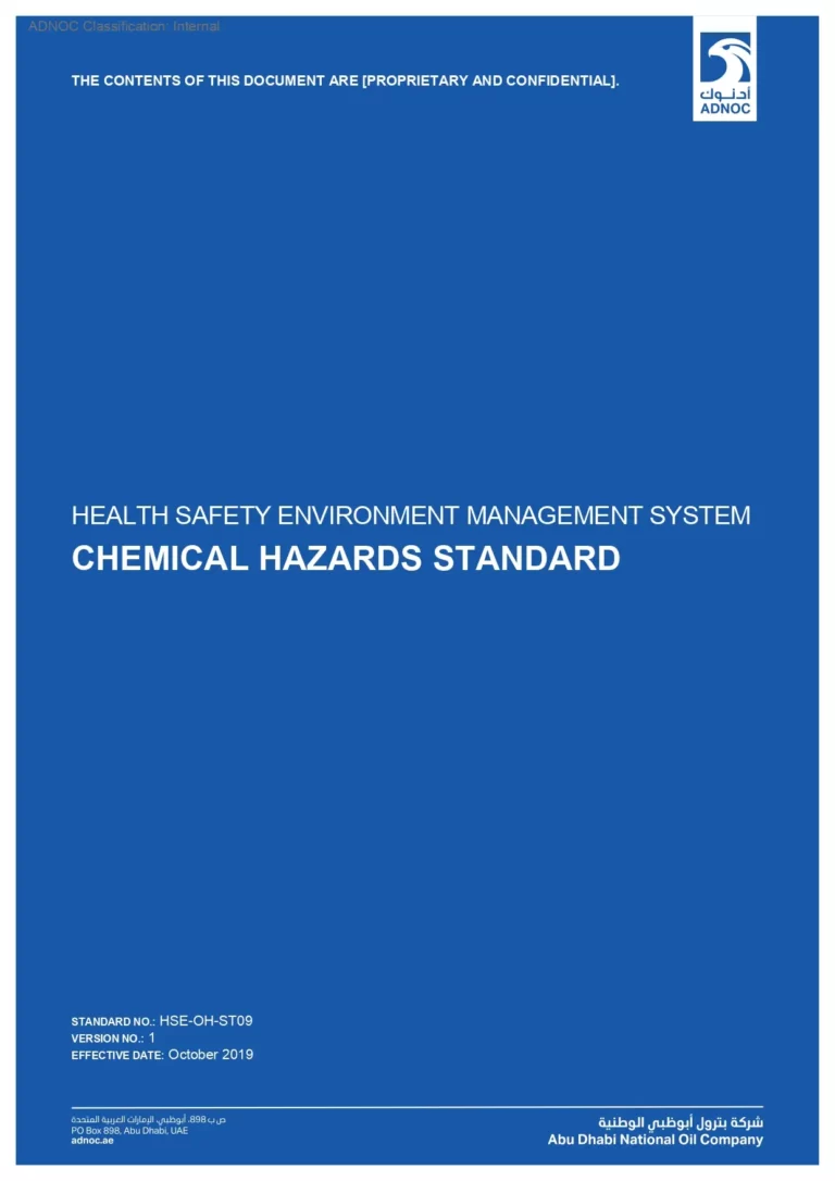 Chemical Hazards Standard