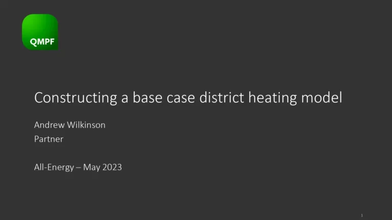 Constructing a Base Case District Heating Model