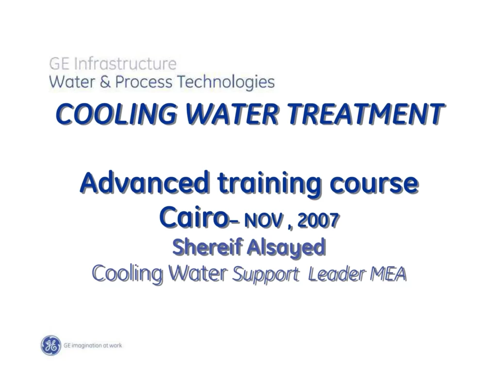 Cooling Water Treatment Advanced Training Course