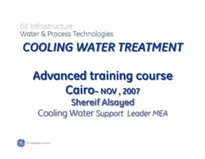Cooling Water Treatment Advanced Training Course