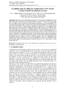 Feasibility Study for Different Configurations of PV Panels Coupled with RO Desalination Systems