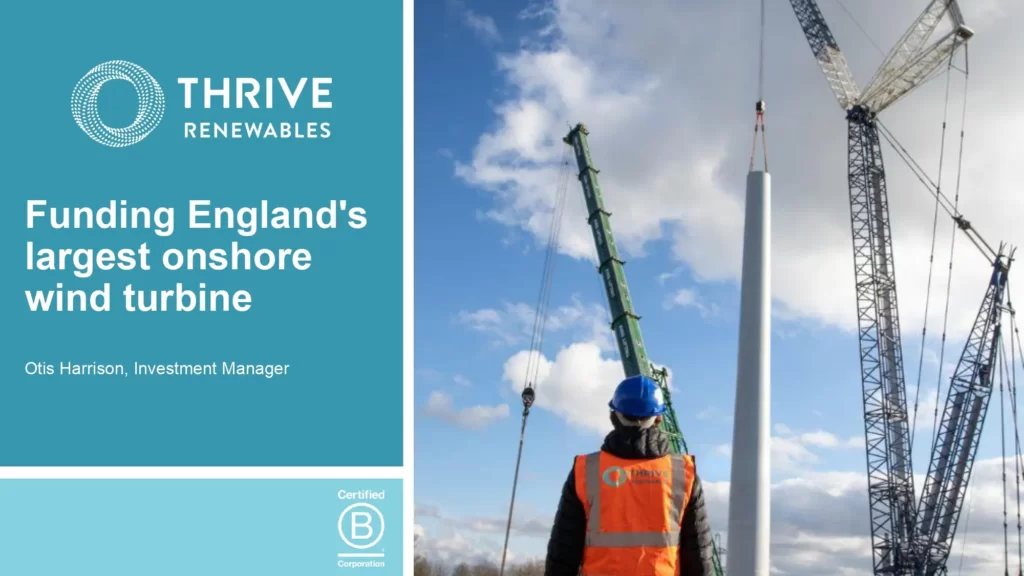 Funding England's Largest Onshore Wind Turbine
