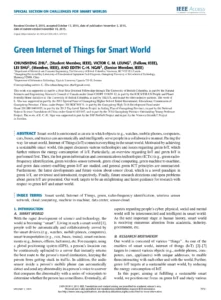 Green Internet of Things for Smart World