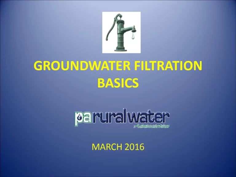 Groundwater Filtration Basics
