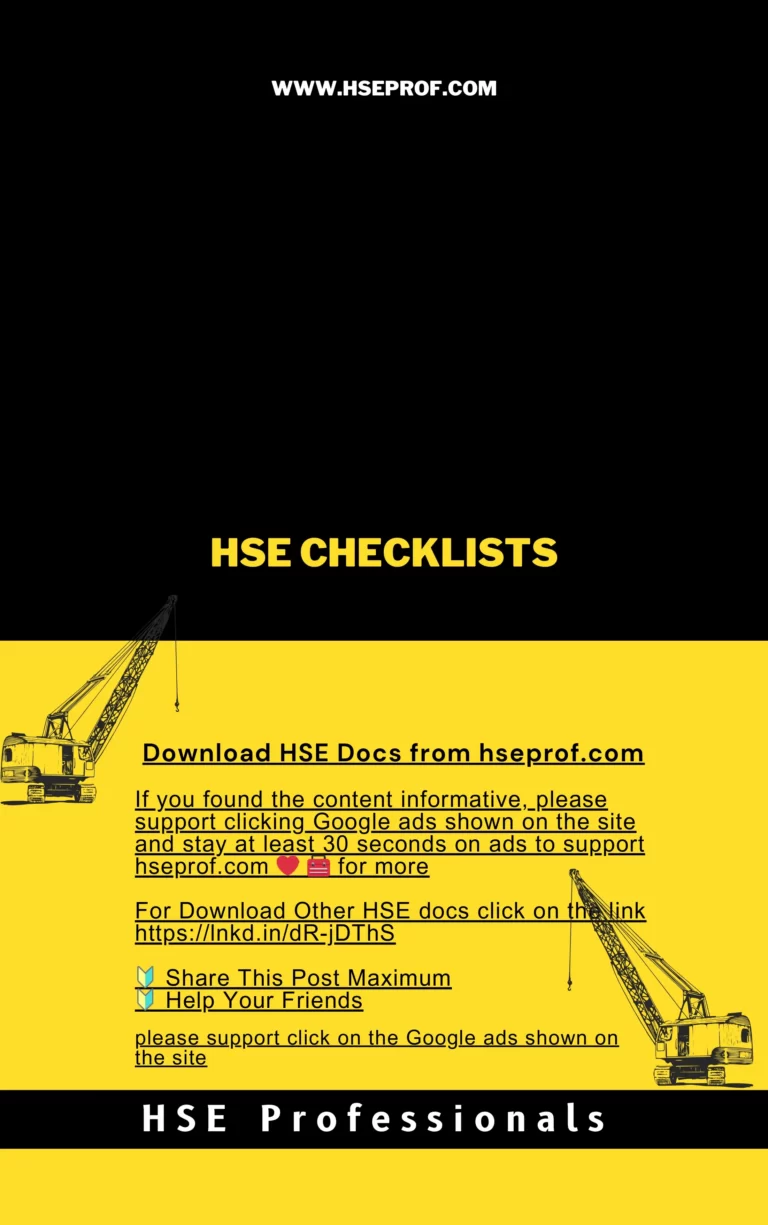 HSE Cheklists