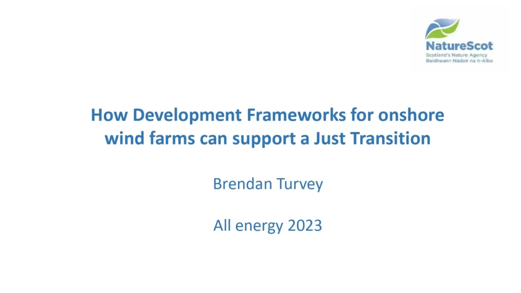 How Development Frameworks for Onshore Wind Farms Can Support a Just Transition