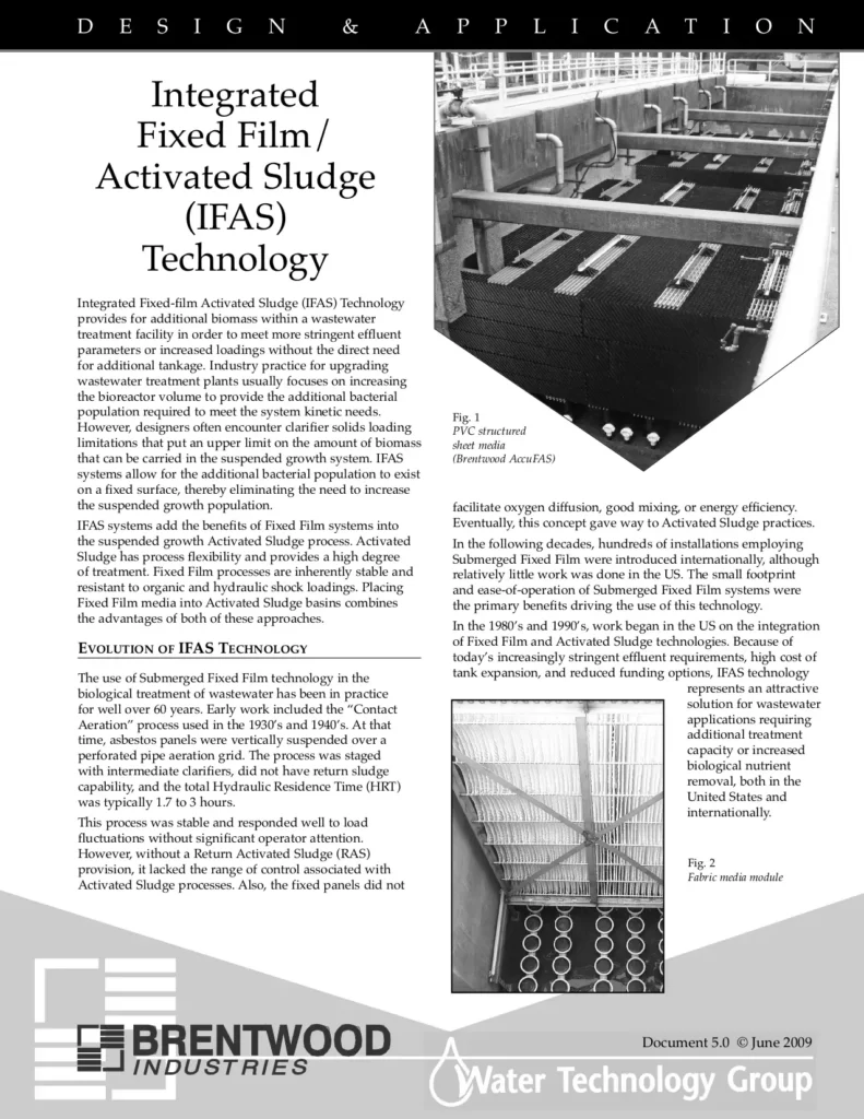 Integrated Fixed Film/ Activated Sludge (IFAS) Technology