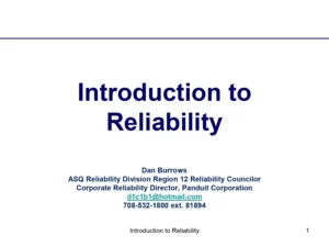Introduction to Reliability