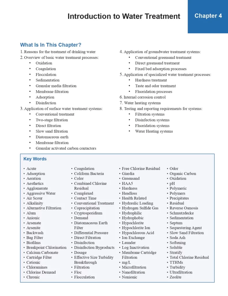 Introduction to Water Treatment