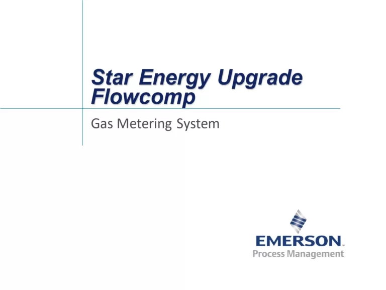 Star Energy Upgrade: Gas Metering System