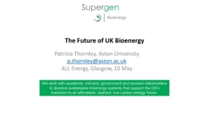 The Future of UK Bioenergy