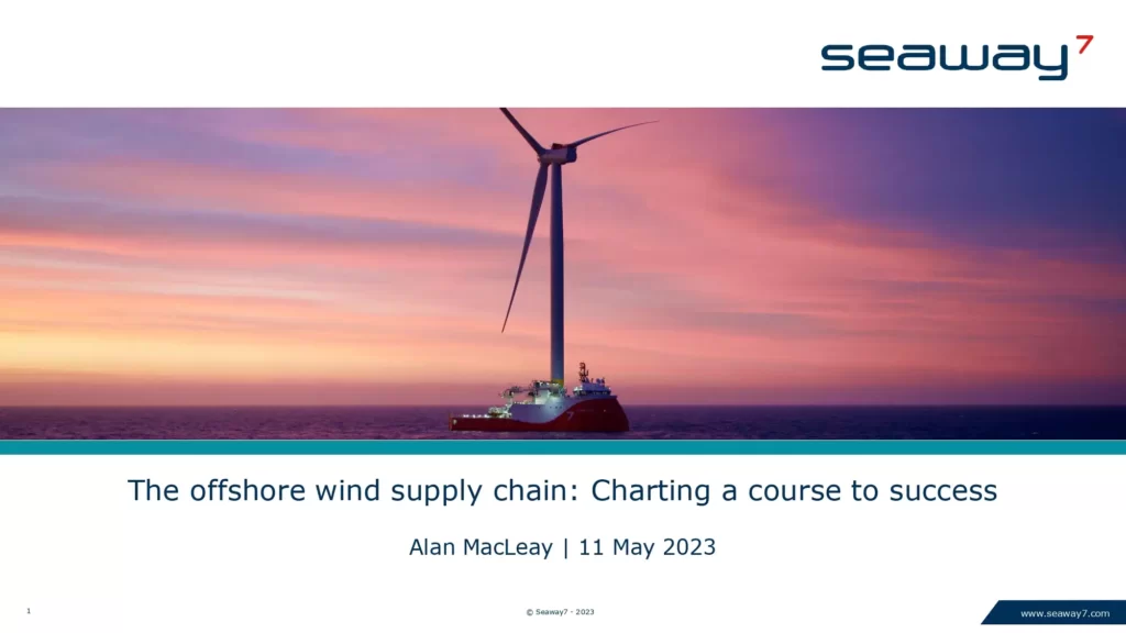 The Offshore Wind Supply Chain Charting a Course to Success
