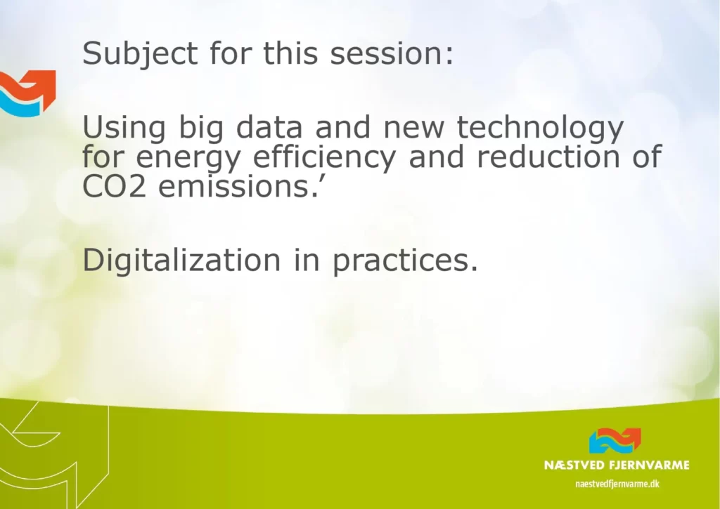 Using Big Data and New Technology for Energy Efficiency and Reduction of CO2 Emissions