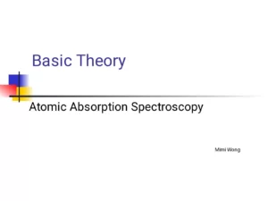 Atomic Absorption Spectroscopy