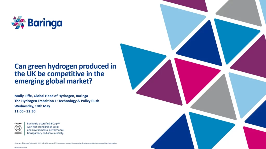 Can Green Hydrogen Produced In The UK Be Competitive In The Emerging Global Market?