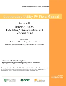 Cooperative Utility PV Field Manual (Volume II)
