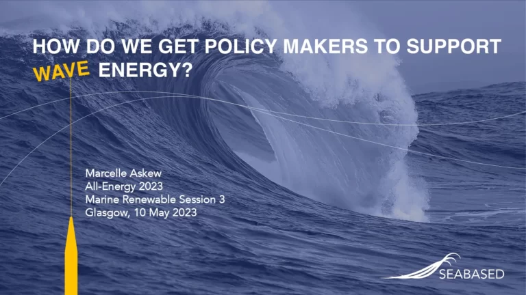 How Do We Get Policy Makers to Support Wave Energy?
