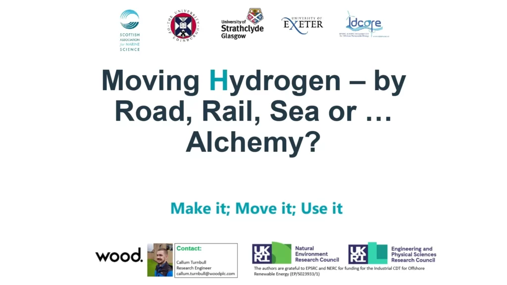 Moving Hydrogen – by Road, Rail, Sea or … Alchemy?