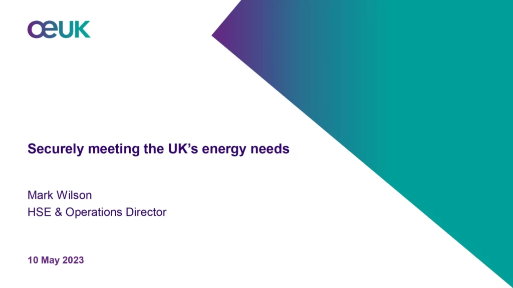 Securely Meeting the UK’s Energy Needs