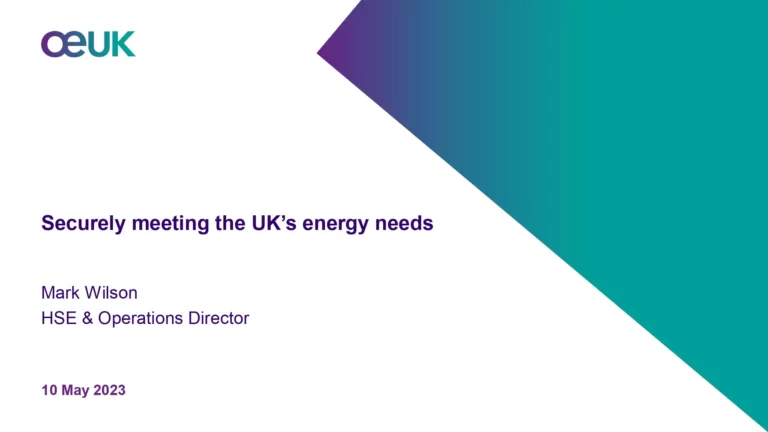 Securely Meeting the UK’s Energy Needs