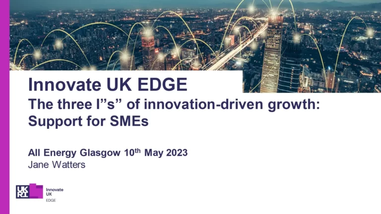 The Three I”s” of Innovation Driven Growth Support for SMEs