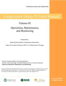 Cooperative Utility PV Field Manual (Volume 3)