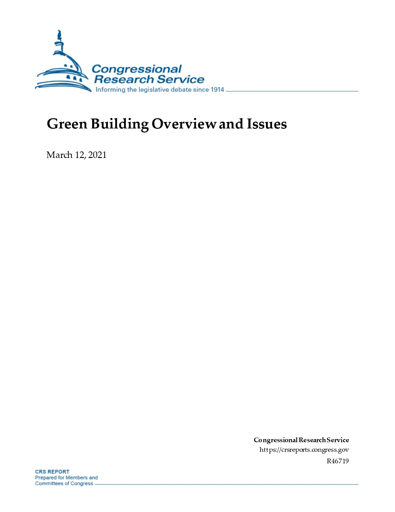 Green Building Overview and Issues