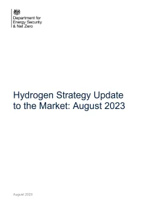 Hydrogen Strategy Update to the Market: August 2023