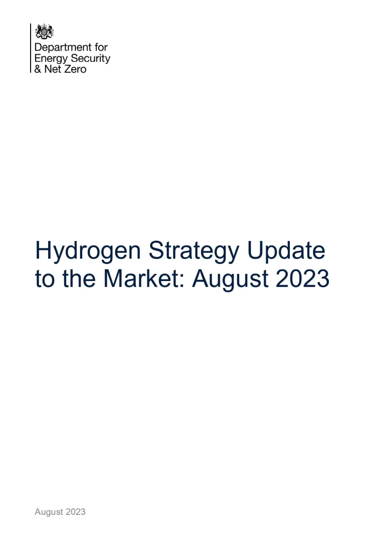 Hydrogen Strategy Update to the Market: August 2023