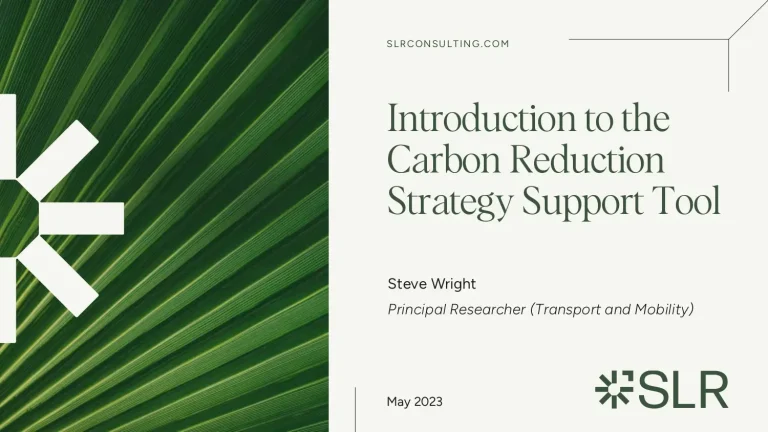 Introduction to the Carbon Reduction Strategy Support Tool