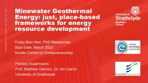 Minewater Geothermal Energy - Just, Place-Based Frameworks For Energy Resource Development
