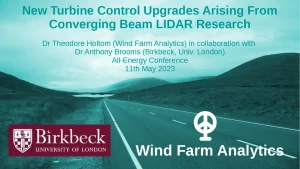New Turbine Control Upgrades Arising From Converging Beam LIDAR Research