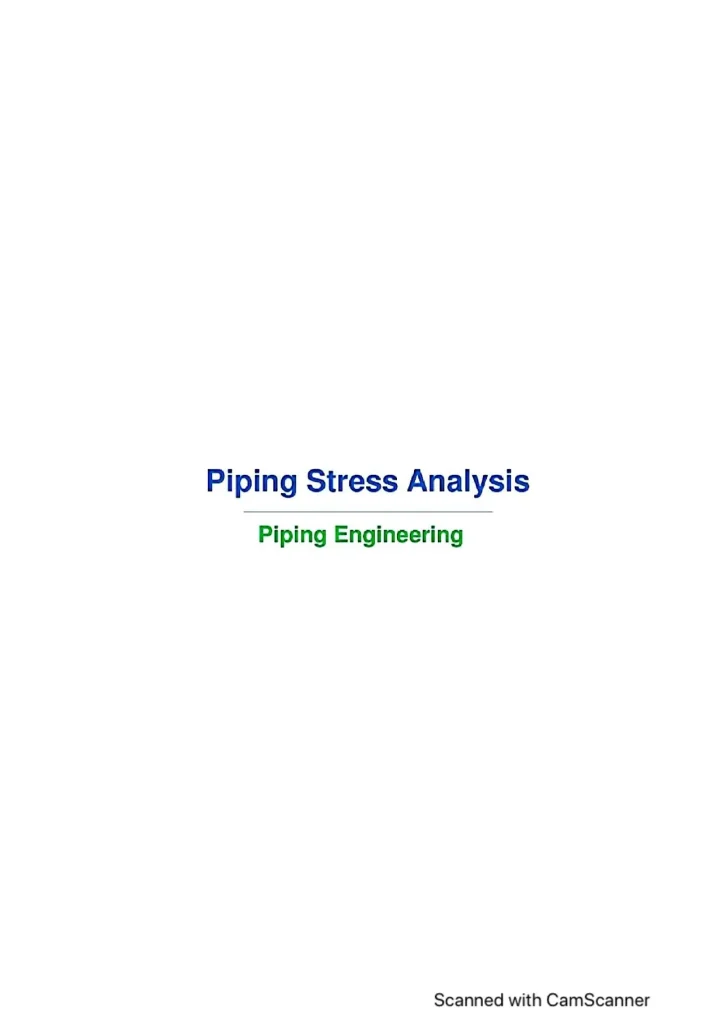 Piping Stress Analysis