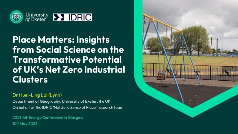 Place Matters: Insights from Social Science on the Transformative Potential of UK's Net Zero Industrial Clusters.