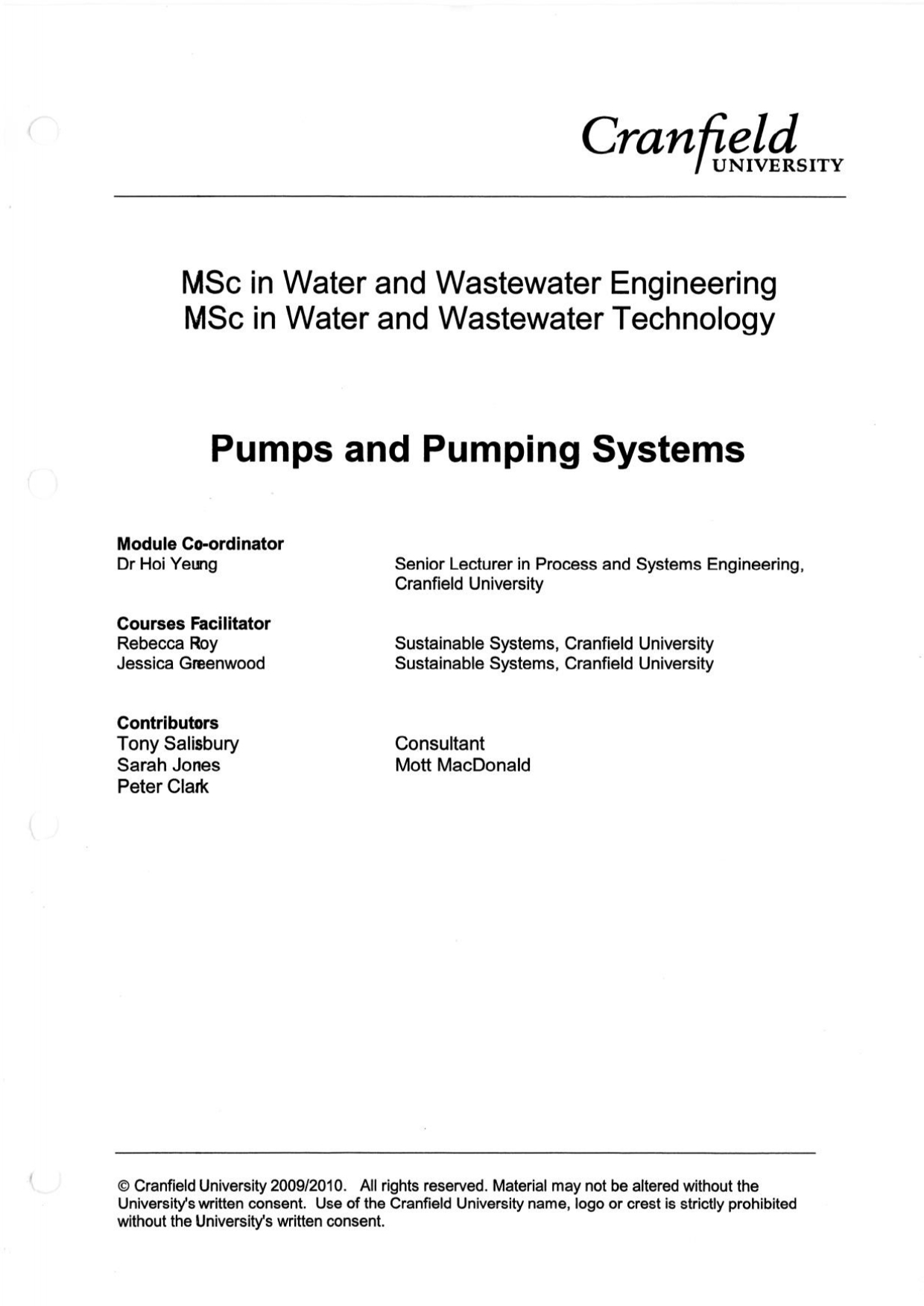 Pump & Pumping Systems