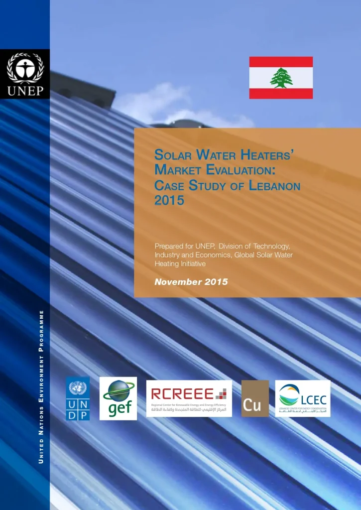 Solar Water Heaters’ Market Evaluation Case Study of Lebanon 2015