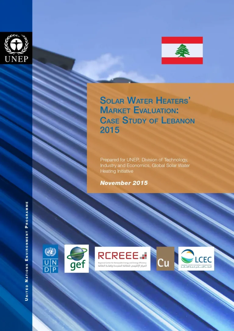 Solar Water Heaters’ Market Evaluation Case Study of Lebanon 2015