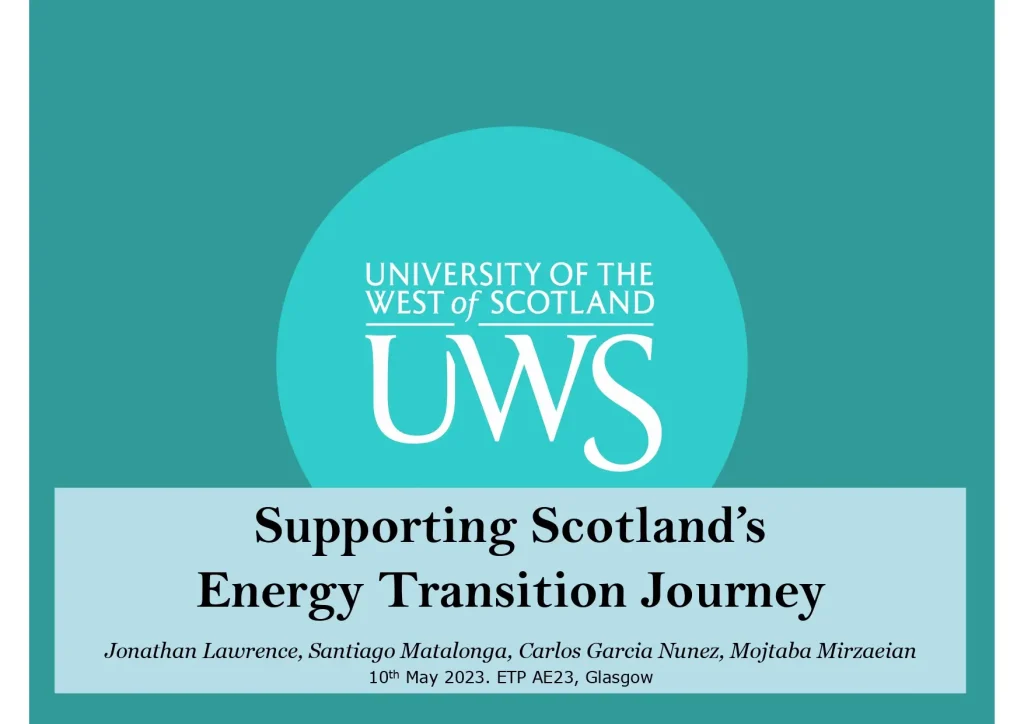 Supporting Scotland’s Energy Transition Journey