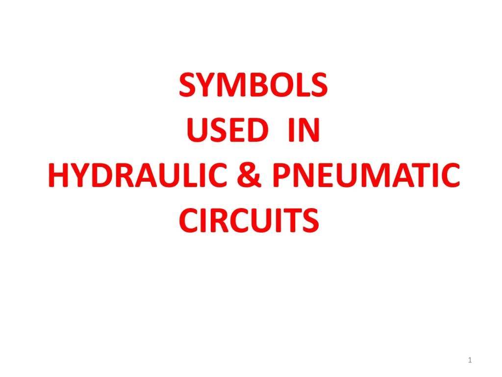 Symbols Used in Hydraulic & Pneumatic