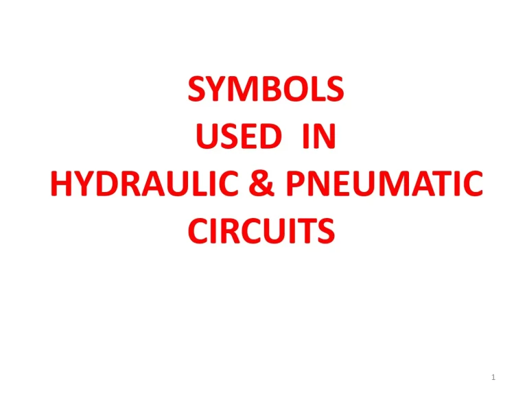 Symbols Used in Hydraulic & Pneumatic